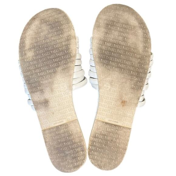 TKEES Caro Cream Leather Flat Sandals Size 9 - Picture 8 of 9